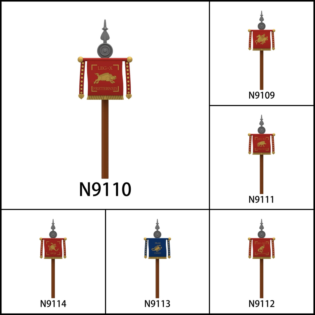 2025 New Middle Ages Roman Flag Figure Building Blocks Set