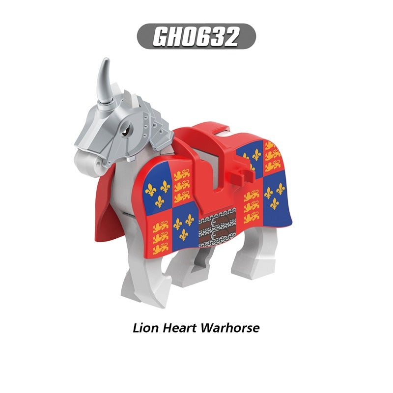 2025 New Middle Ages War Horse Figure Building Blocks
