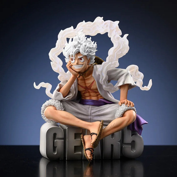 One Piece Luffy Gear 5 Sitting Position Figure