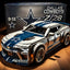 2025 New Football Team Building Blocks Car