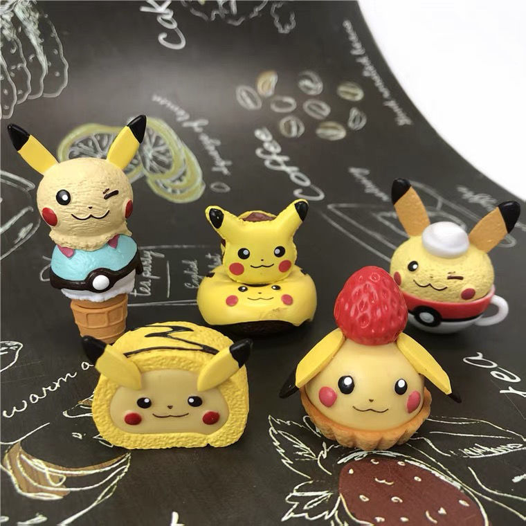 Pokemon Pikachu Dessert Cute Ornament 8pcs