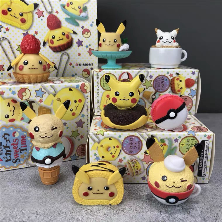Pokemon Pikachu Dessert Cute Ornament 8pcs