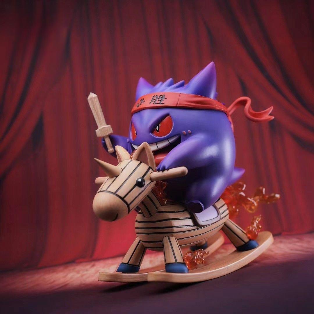 Pokemon Psyduck & Gengar Rocking Horse Cute Figure