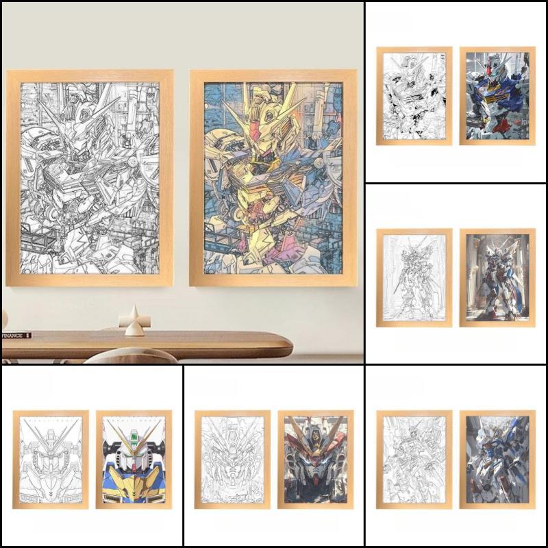 Anime Gundam Memorial Light Painting