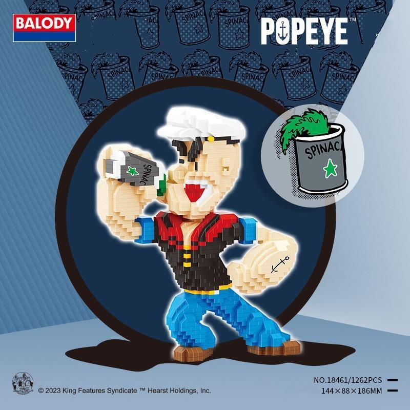Popeye the Sailor Micro-Diamond Particles Building Blocks