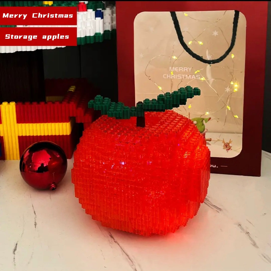 Christmas Glowing Apple Storage Building Blocks