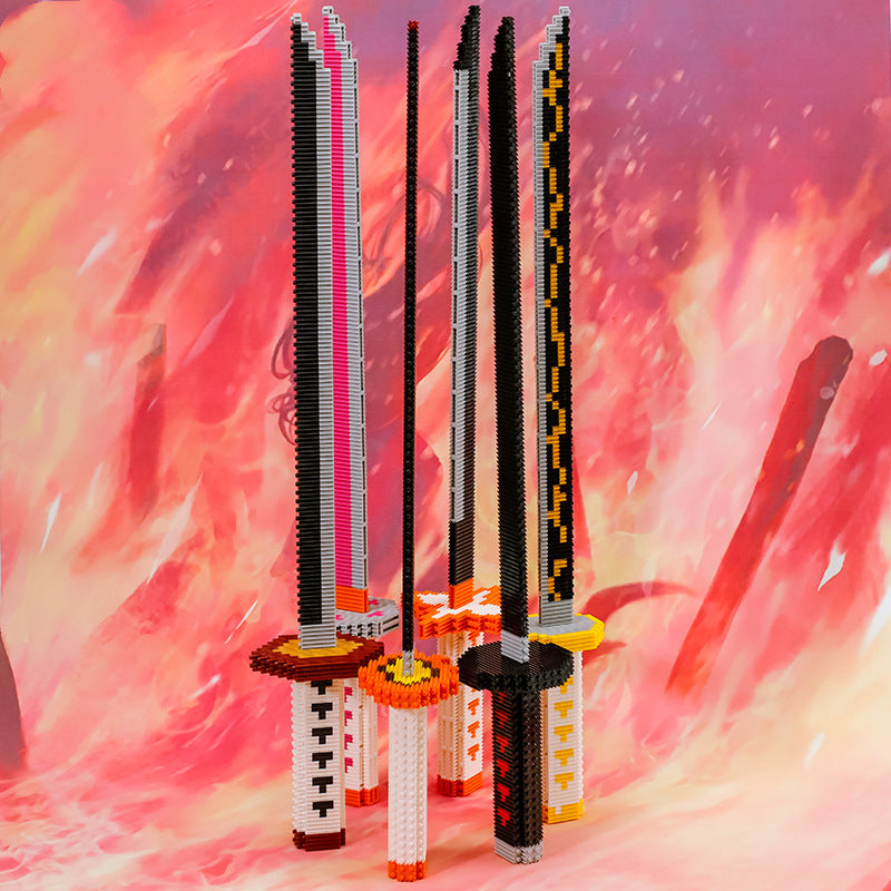 Anime Characters Samurai Sword Building Blocks