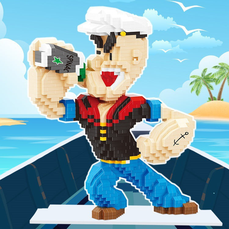 Popeye the Sailor Micro-Diamond Particles Building Blocks