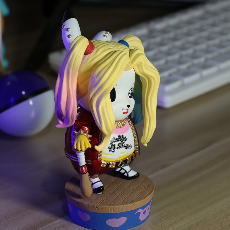 Q Version Pikachu Cos Harley Quinn Model