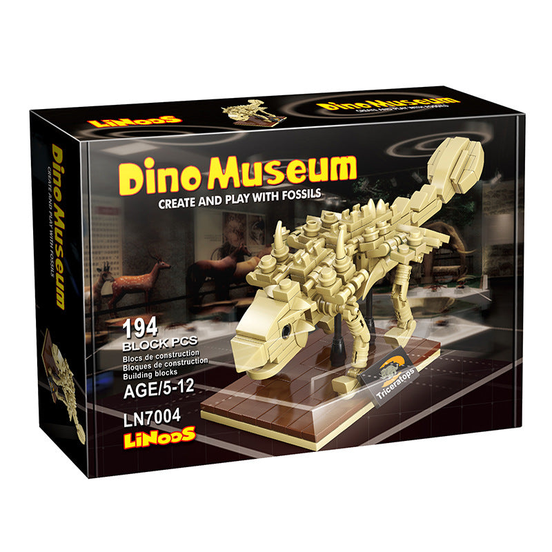Linoos Jurassic Dinosaur Museum Aetosaurus Fossil Building Blocks LN7004