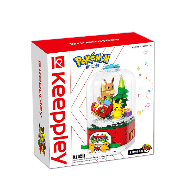 Pokemon Christmas Rotating Music Box Building Blocks