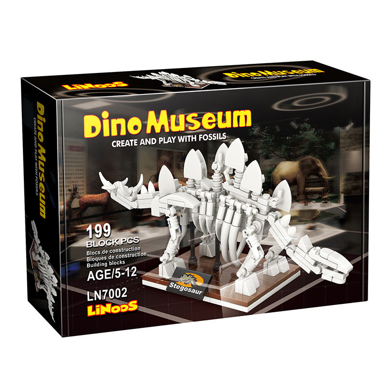 Linoos Jurassic Dinosaur Museum Stegosaurus Fossil Building Blocks LN7002