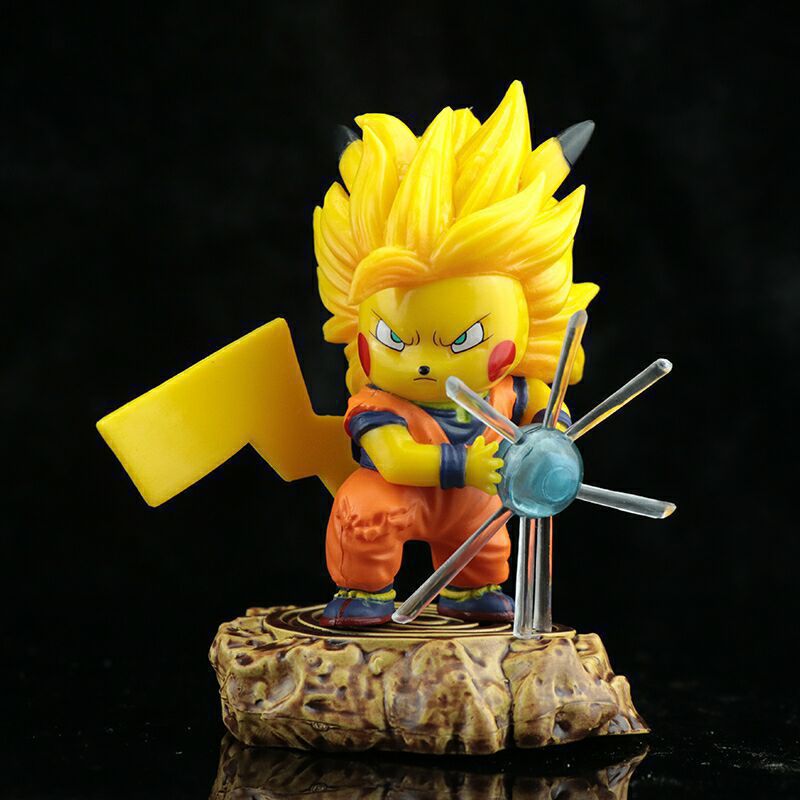 Dragon Ball Z  Q Version Cute Toy Cos Goku Super Saiyan Ⅲ Model