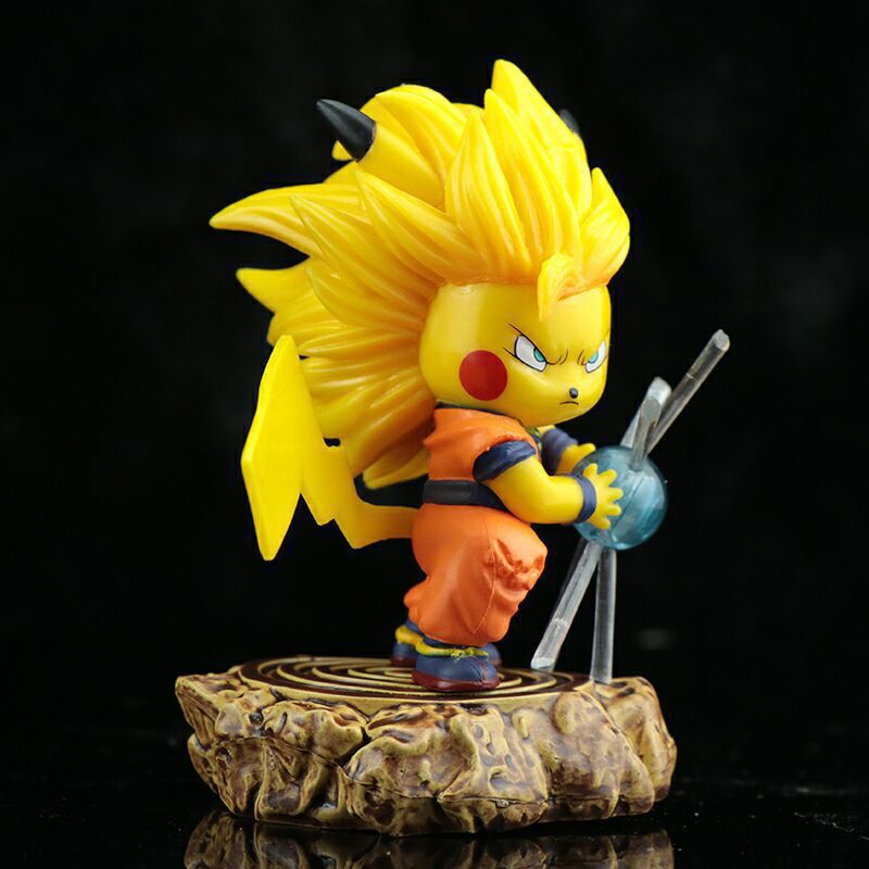 Dragon Ball Z  Q Version Cute Toy Cos Goku Super Saiyan Ⅲ Model