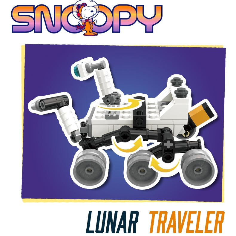 Linoos Peanuts Snoopy Lunar Traveler Building Block LN8093