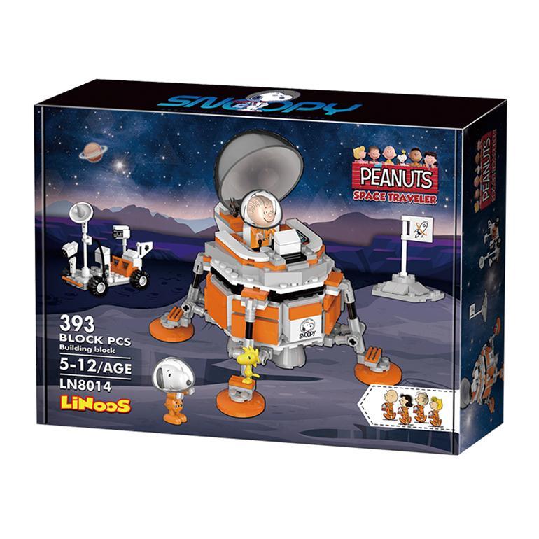 Linoos Peanuts Snoopy Space Lunar Module Bricks LN8014
