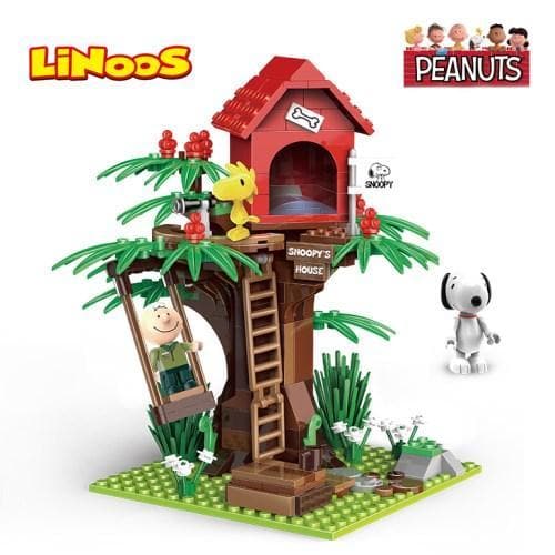 Linoos Peanuts Treehouse Bricks Set LN8028 Snoopy Building Block