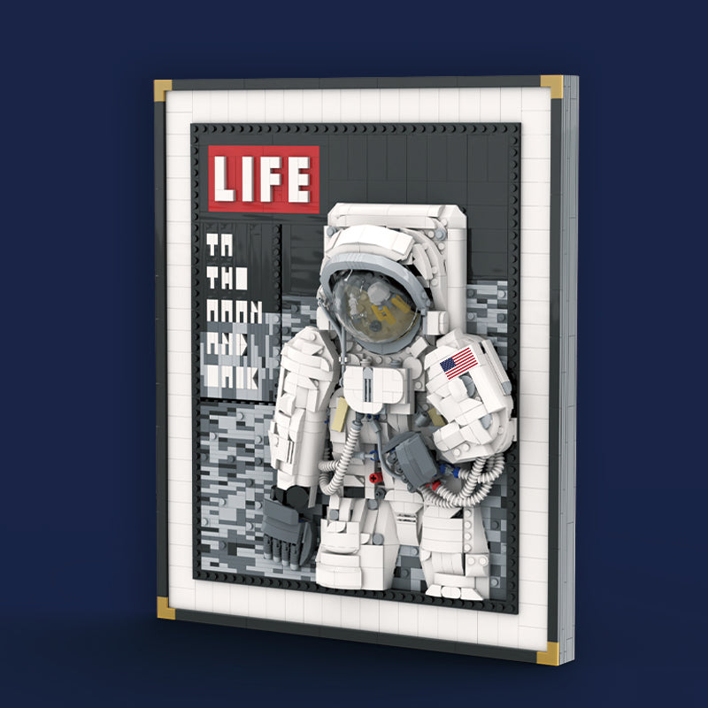 Memorial Hero Series-Moon Landing Hero photo Frame Building Blocks
