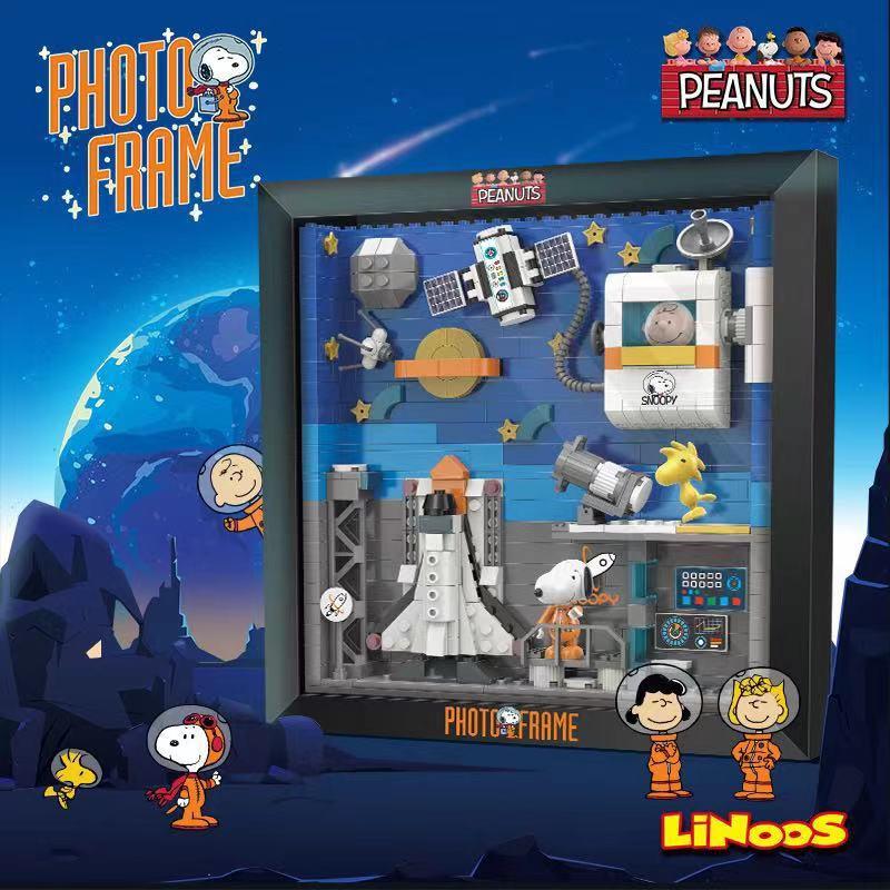 Linoos Peanuts Snoopy Anniversary Photo Frame Building Block