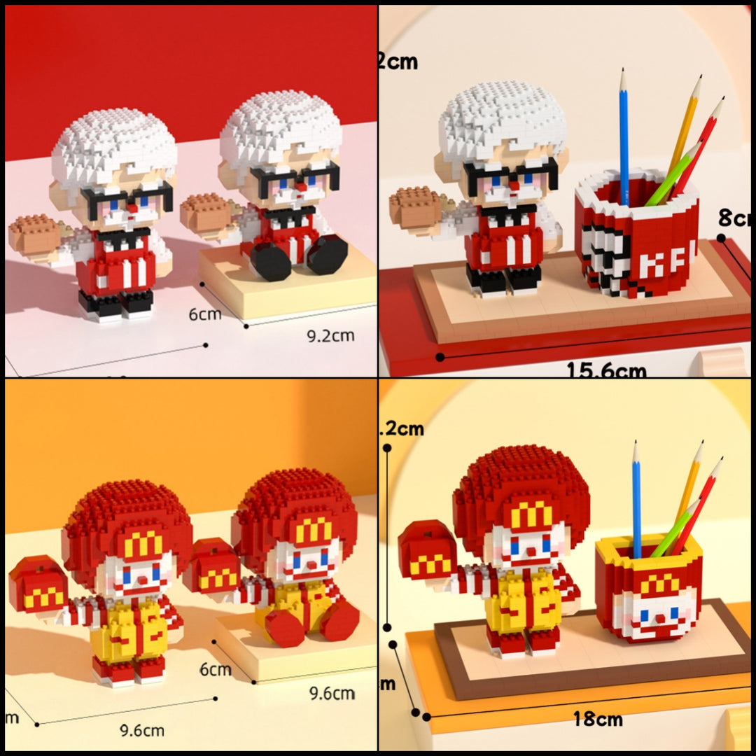 McDonald and KFC Miniature Particle Building Blocks