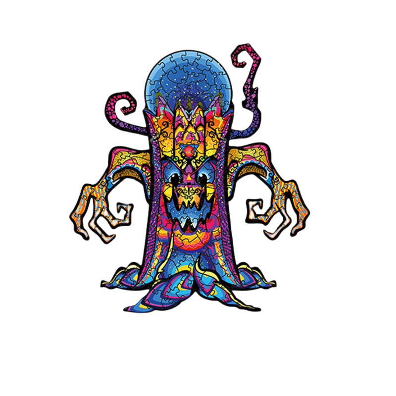 Halloween Tree Demon 3D Wooden Puzzle